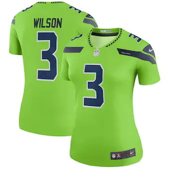 womens nike russell wilson neon green seattle seahawks colo